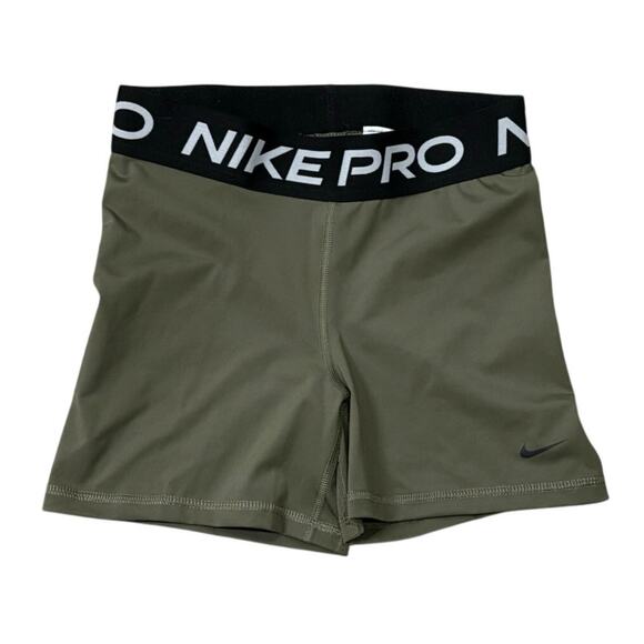 Nike Pro Dark Green Bike Shorts Medium - Picture 1 of 3
